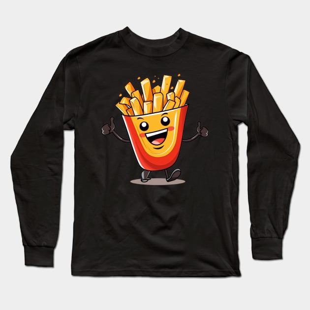 kawaii french fries T-Shirt cute potatofood Long Sleeve T-Shirt by nonagobich